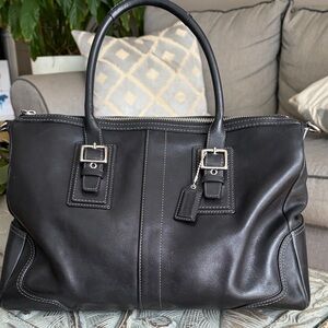 Coach Black Leather Shoulder Bag